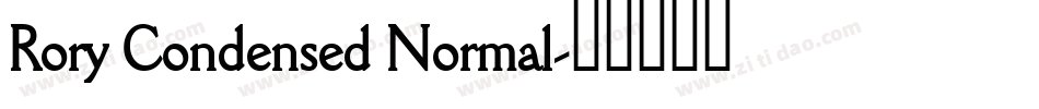 Rory Condensed Normal字体转换